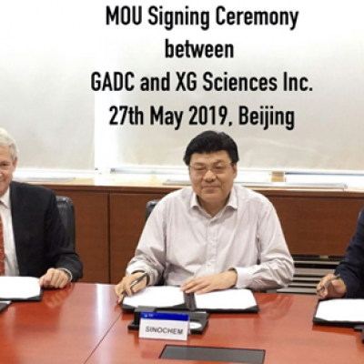 MOU Signing Ceremony Amoun Sinochem Plastics, YUYAO PGS and XG Sciences Inc.